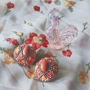VINTAGE Michelle Sugar Clip-on Earrings